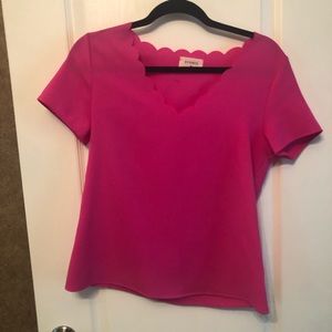 Hot pink scalloped top